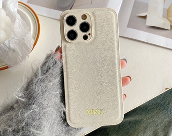 Monogrammed Vegan Leather iPhone Case: Personalized Initials
