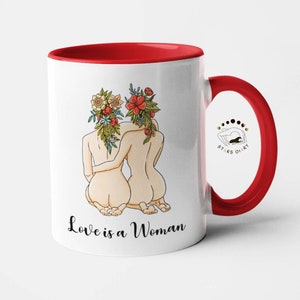 Lesbian Mug, LGBTQ Gifts Art, Lesbian Gifts, Lesbian Art Mug, Feminist Mug, Feminist Art, Gifts for Lesbian Women, Female Art Mug, Love Mug