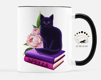 Witchy Black Cat Mug: Gothic Occult Decor Gift