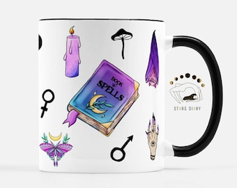 Basic Witch Mug: Witchcraft Decor, Occult Art Coffee Mug