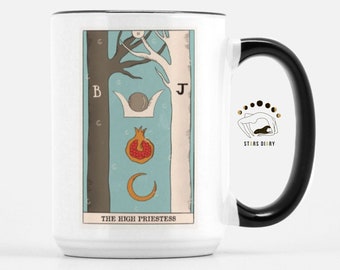 High Priestess Tarot Card Mug: Witchcraft Coffee Mug
