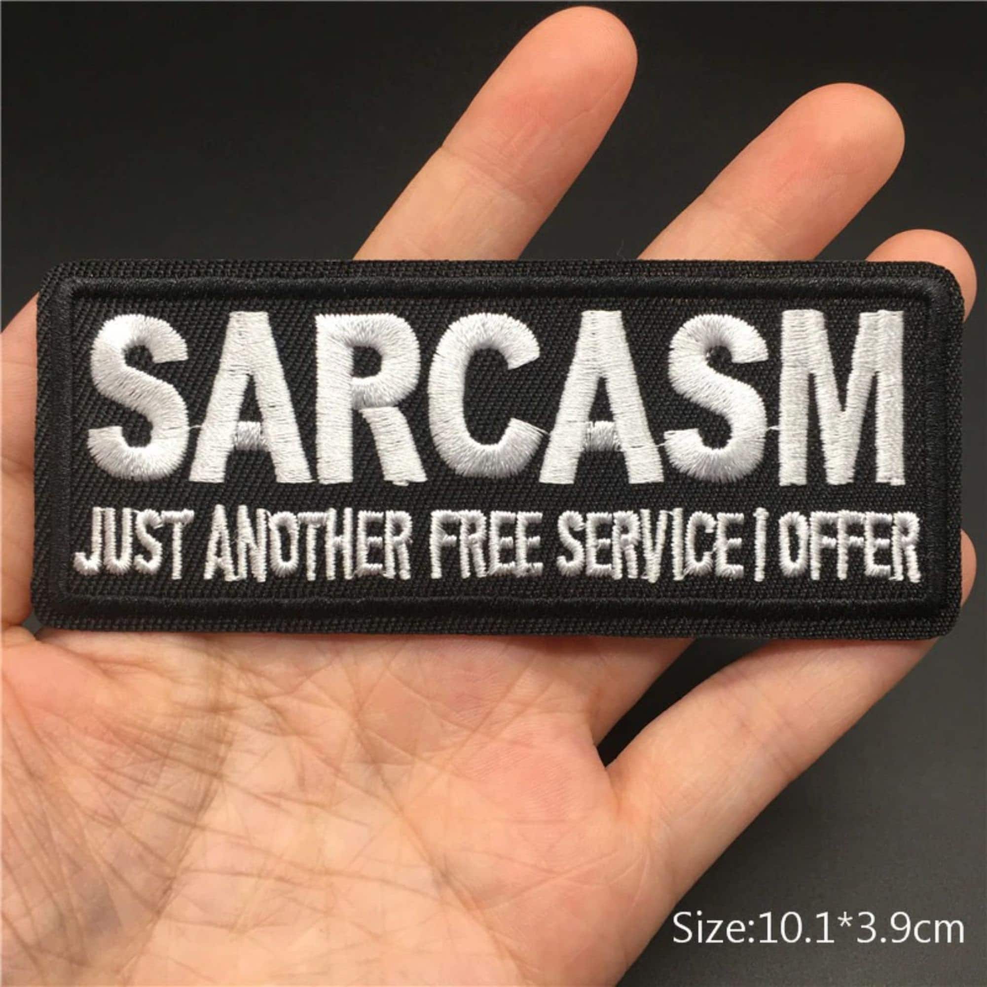 M1 Sarcasm Just Another Service.......Funny Humour Iron on Patch Laugh Comic