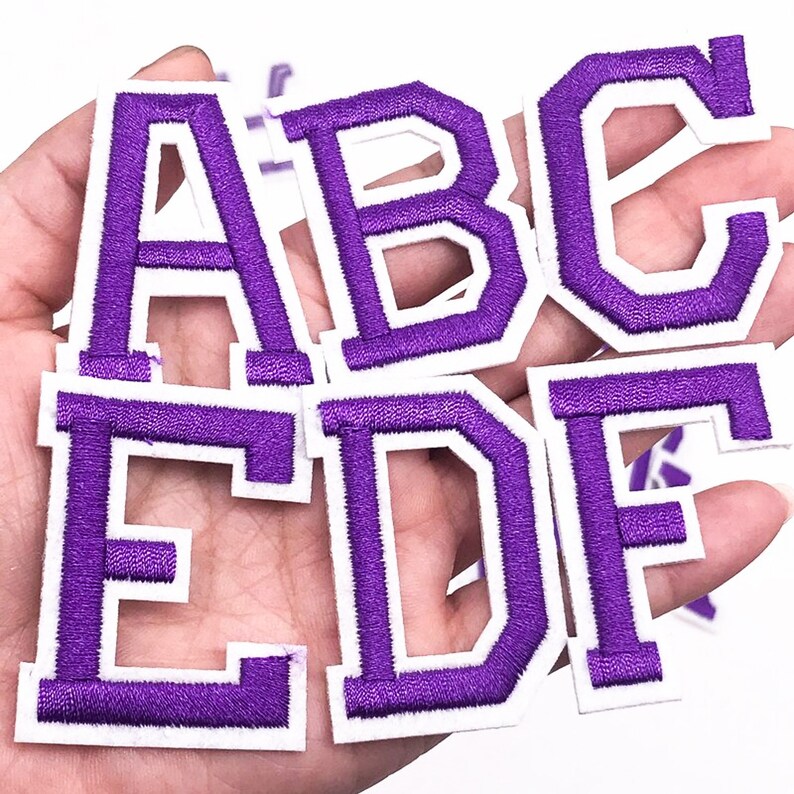 Embroidered Alphabet Letters Patches Iron on Letter Letter Etsy