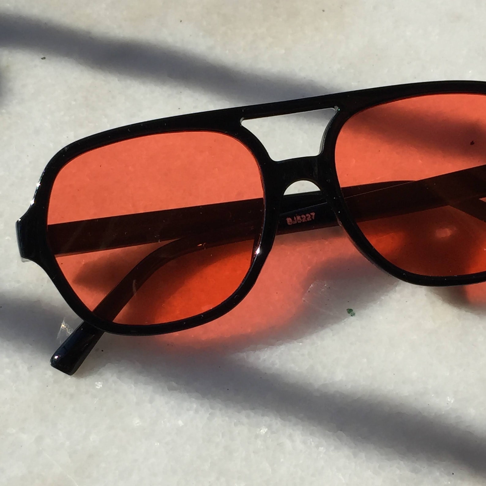 Sunglasses Modern Yellow Lens Black Frame UV400 Vintage for Etsy