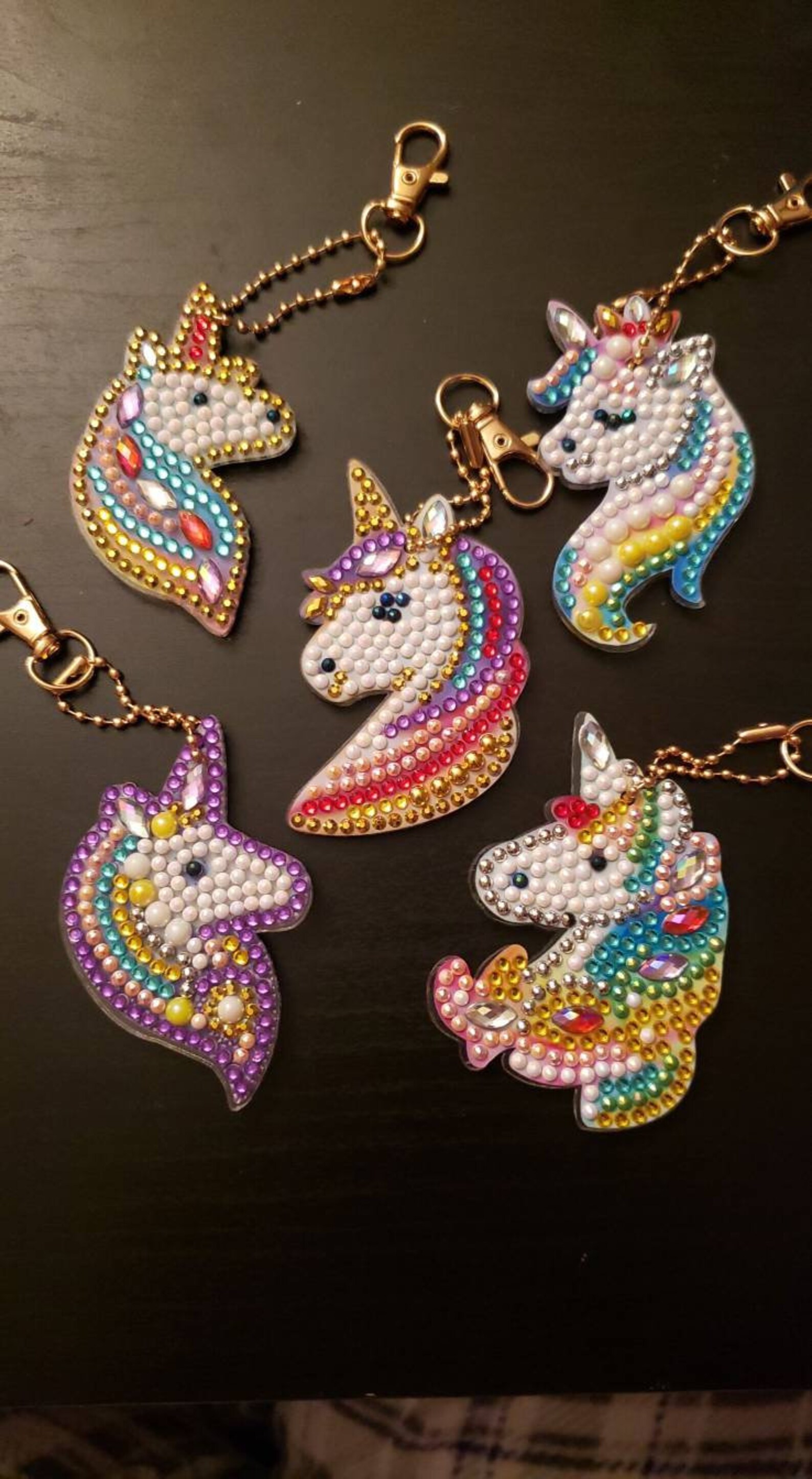 Unicorn Diamond Painting Keychains Etsy UK