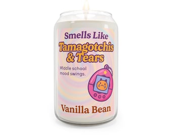 Tamagotchi Candle: Vanilla Bean Scented, Y2K Nostalgic Decor