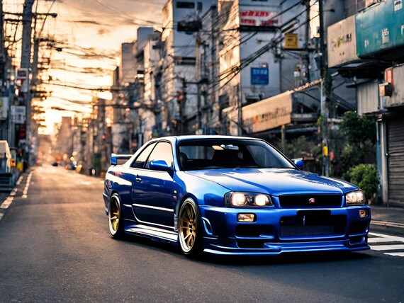 R34 GTR Skyline- Soft Plush Blanket-50x60"