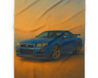 Nissan Skyline R34 Art Blanket