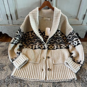トップス Vintage Bolivian Hand Knit Cardigan Bolivian Cardigan - Etsy