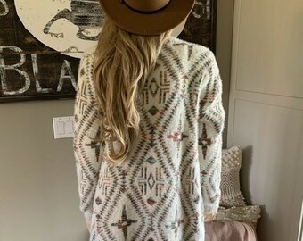 Tribal Print Sweater - Etsy UK