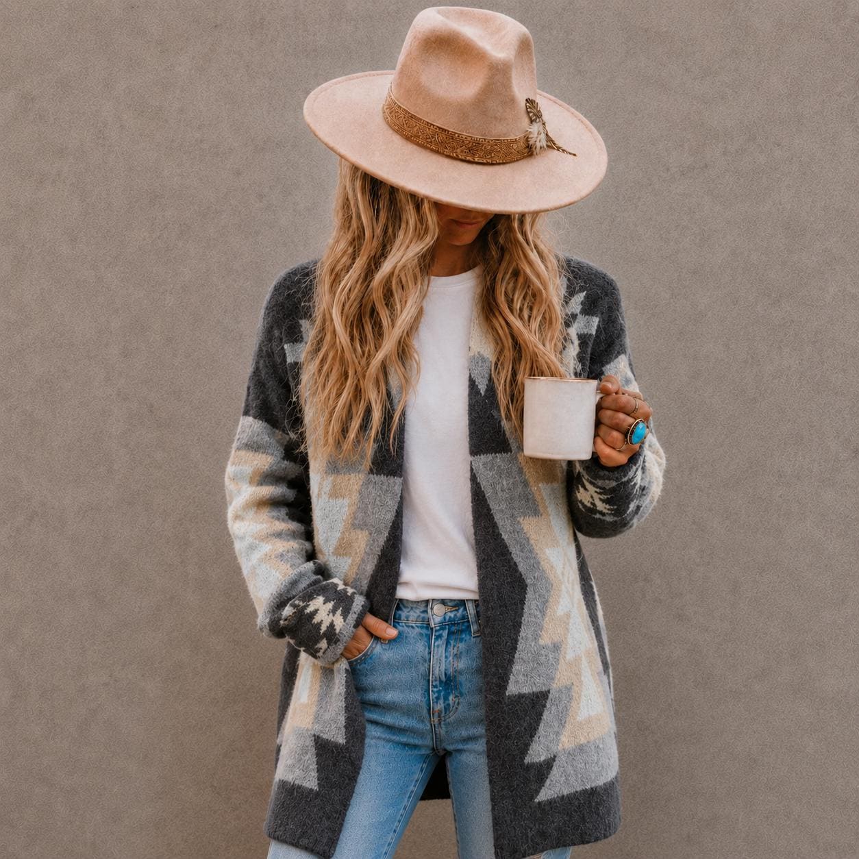 Geometric Cardigan - Etsy Canada