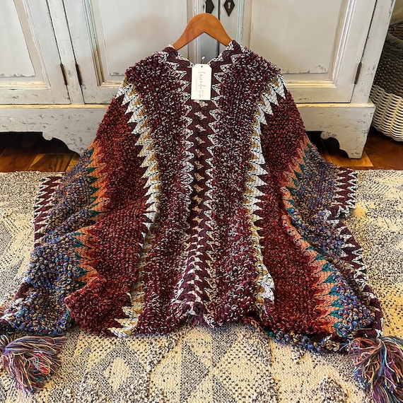 Lavender Tribe Design Bohemian Loom Moroccan Red Knit