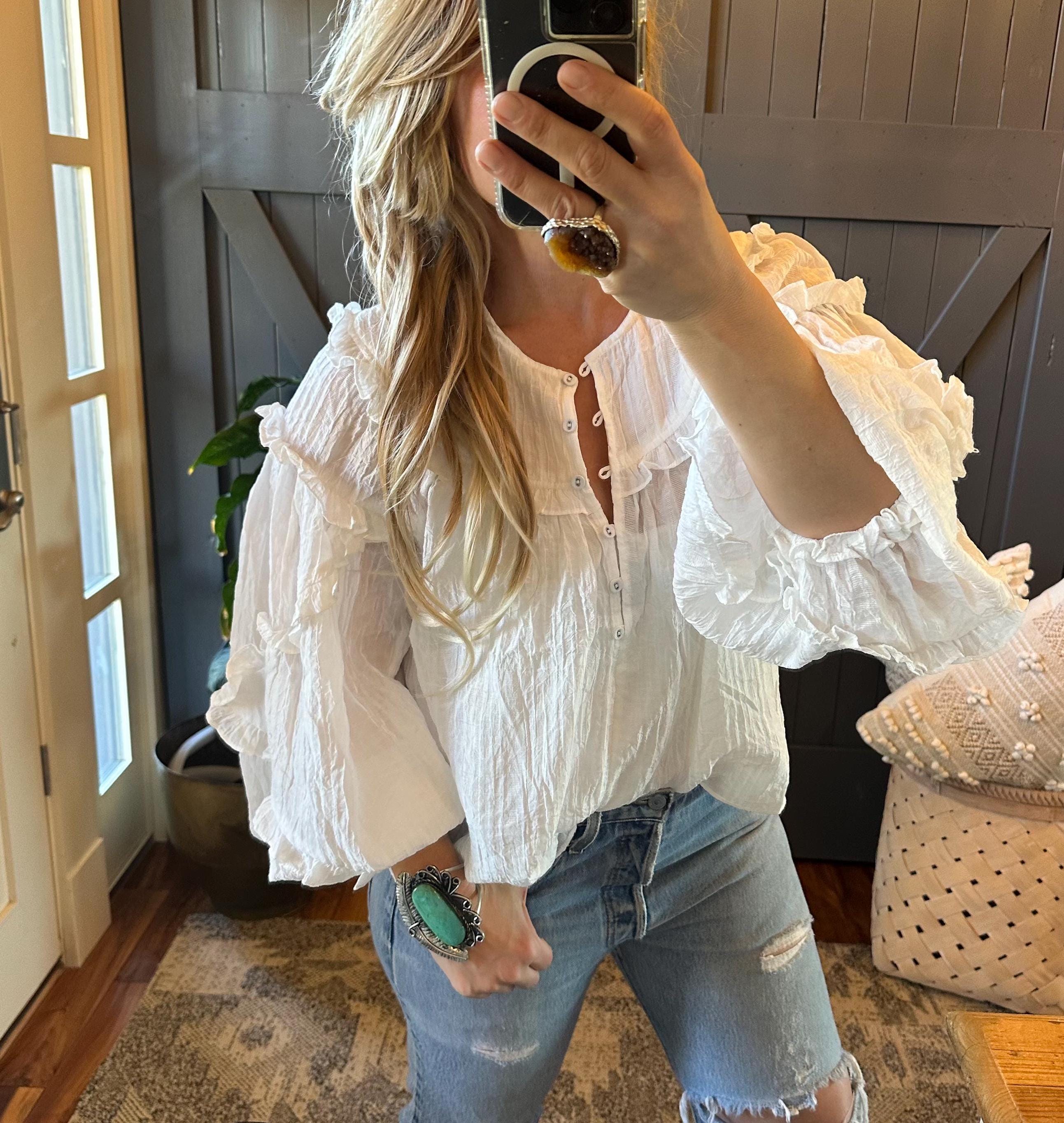 white chiffon blouse uk