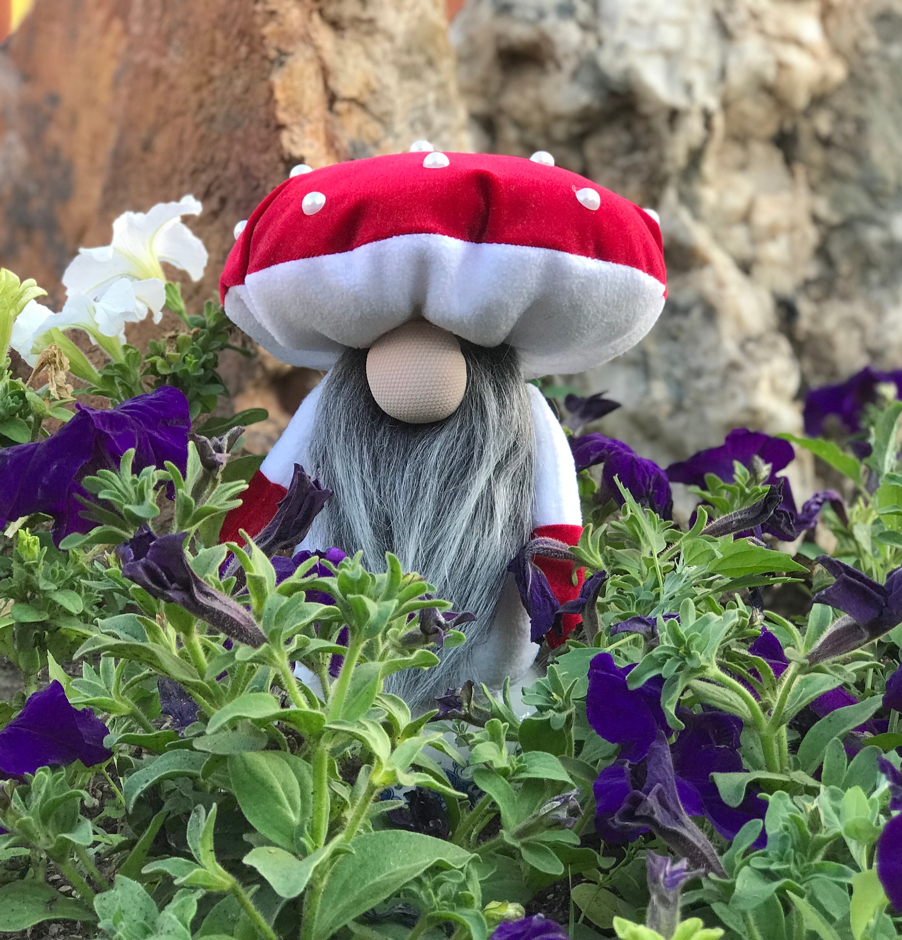 Gnome On Mushroom Embroidery Gnome On Mushroom Embroidery