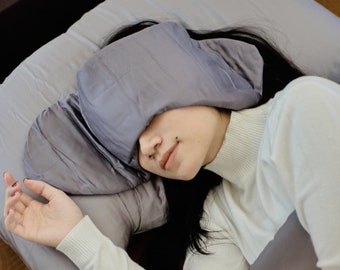 Weighted Sleep Mask - Extra Large Eye Pillow - Gentle on the eyes - Weighted Pillow Over Head