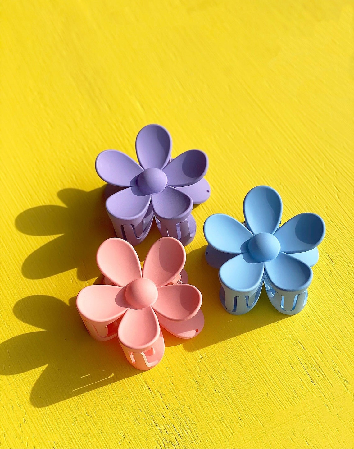 3Pack Pastel Flower Claw Clip SHIPS FROM US Big Daisy Cute Etsy