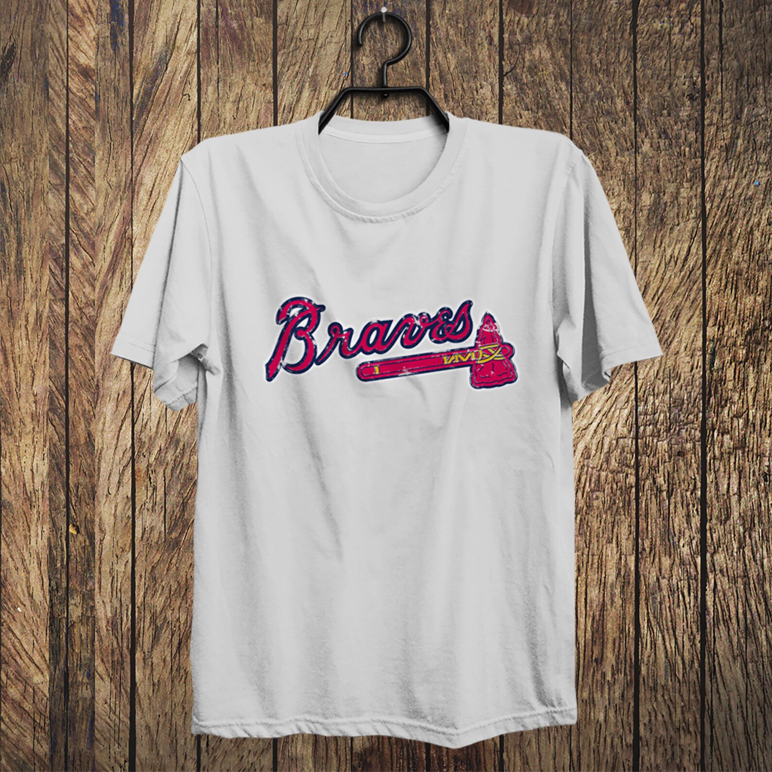Atlanta Braves Shirt Vintage Braves Shirt Bleach Design Etsy