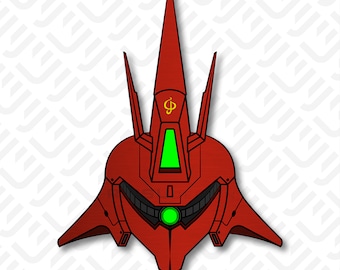 Sazabi MSN-04 Zeon Gundam Special Finish Diecut Sticker - Etsy