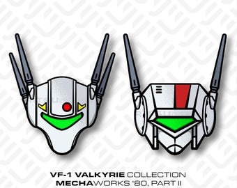Valkyrie VF-1 Series Macross Gloss Finish Diecut Sticker