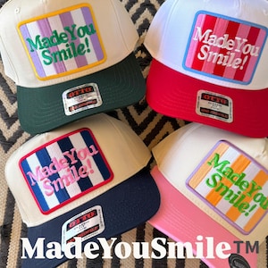 MadeYouSmile Trucker Hat, HappyStack Patch Hat
