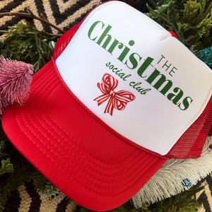 C.C PUT IT ON SANTA'S TAB Letter Christmas Theme Trucker Hat Baseball Cap main image 0