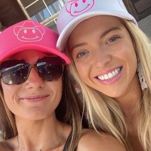 Cowboy Smiley Trucker Hat, Cool it cowboy trucker hat, Trucker Hat, Smiley Face Trucker Hat, Rodeo Hat, Howdy Honey hat, Cowboy hat Pink/White Cowboy :)