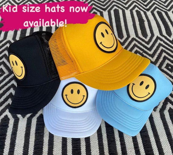 Kids Size Smiley Face Trucker Hat 