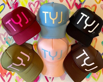 Thank You Jesus Trucker Hat, TYJ Smiley Design