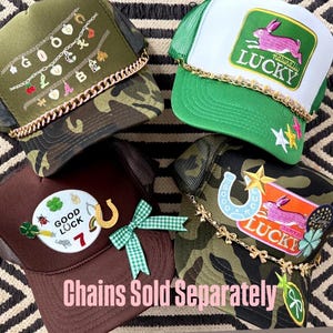 St. Patrick's Day Trucker Hat | Lucky Girl Faux Patch Design