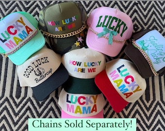 St Patrick's Day Trucker Hat, Lucky Mama Hat