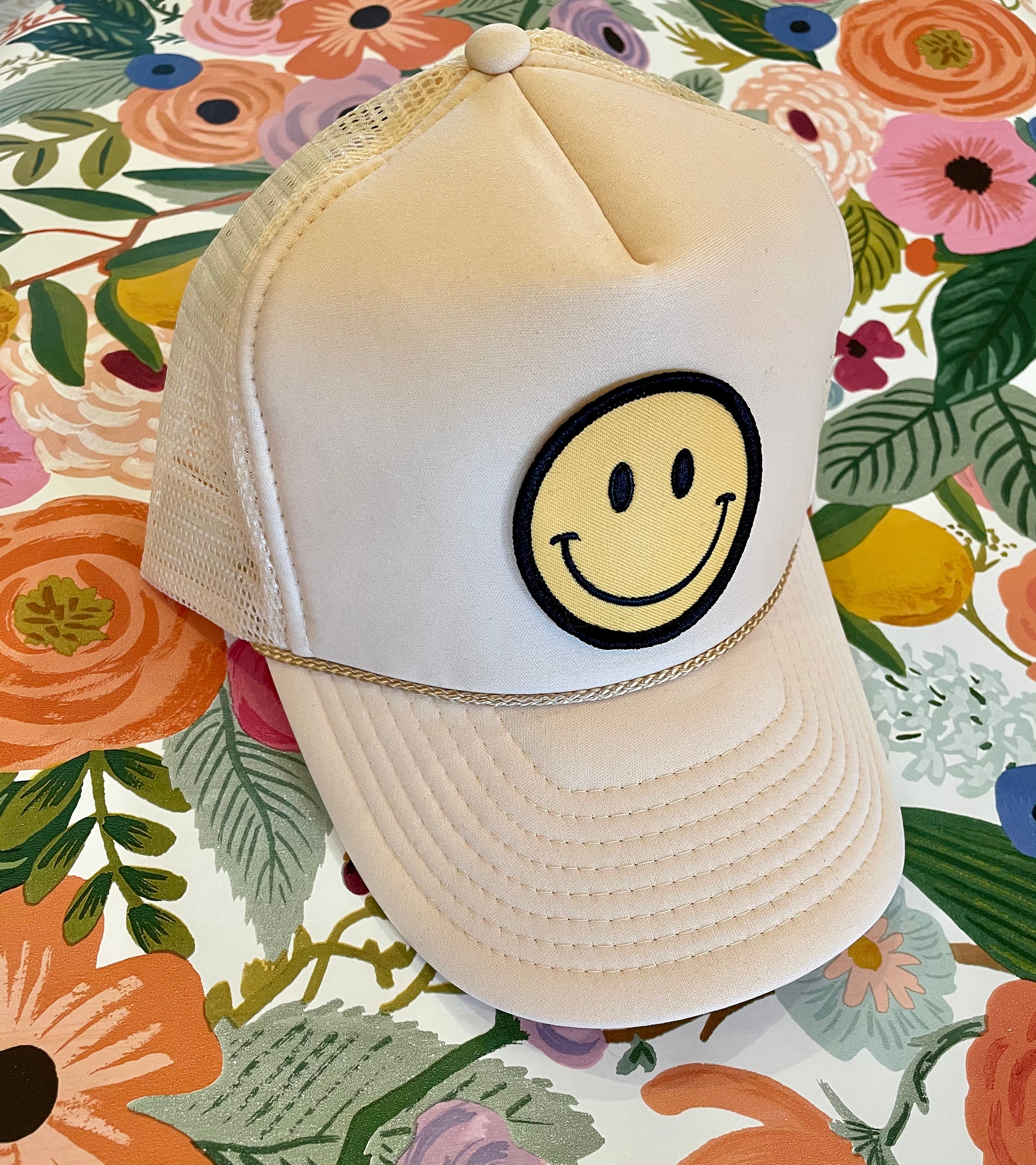 Smiley Face Trucker Hat | Etsy