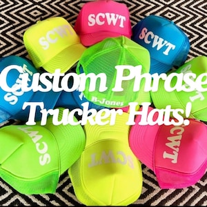 Custom Trucker Hat, Custom Party Hat, Custom Logo trucker hat, smiley face trucker hat, smiley face hat