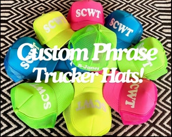 Custom Trucker Hat, Personalized Party Favor, Logo Hat