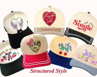 Valentine’s Day Trucker Hats – XO Patch Hat,  Cute Valentine Hat Collection