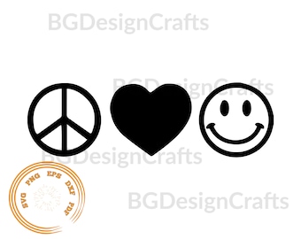 Peace Love Happiness SVG, Peace Love Happiness, Peace Love Svg, Happiness Svg, Peace Love Png, Svg file for cricut