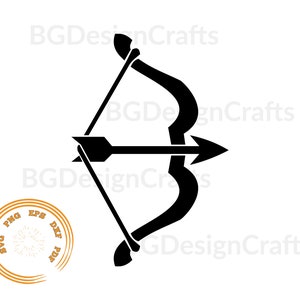 Bow and Arrow Svg, Bow Svg, Arrow Svg, Bow and Arrow png, clipart, svg file for cricut, silhouette