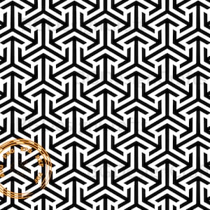パターン #6、幾何学模様 SVG、ツールドレザー SVG、シームレスパターン SVG、ダマスク DXF