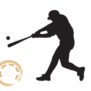 Baseball SVG, Baseball Player SVG, Baseball DXF, Baseball Clipart, Baseball cut file, Baseball png,Baseball silhouette