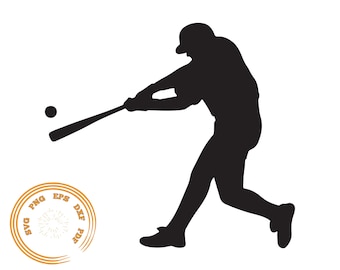 Baseball SVG, Baseball Player SVG, Baseball DXF, Baseball Clipart, Baseball cut file, Baseball png,Baseball silhouette