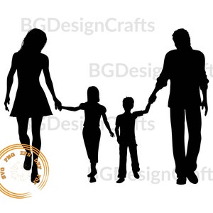 Family walking svg, Family Svg, Family Cut file, Family Silhouette, Family Png, Svg file for cricut, Eps