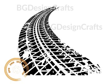 Tire Track#2, Tire Track SVG, Tire Mark SVG, Mudding svg, Mud SVG, Png, Eps, Silhouette