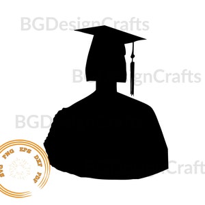 Graduation Cap SVG, Graduation Hat Clipart, Graduate Silhouette