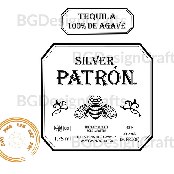 Silver Patron SVG, Tequila Svg, Soy El Patron SVG, Tequila Patron Svg, Hecho Un Cabron SVG, cut file, png