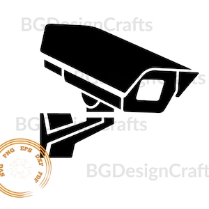 Security camera SVG, Camera SVG, camera DXF, camera Clipart, Security camera svg cut file, Security camera png, camera silhouette