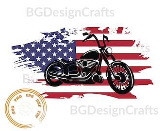 US Motorcycle SVG, Motorcycle SVG, Us Motor Bike Svg, Motorcycle Clipart, American Flag Svg, png, cut file, svg file for cricut