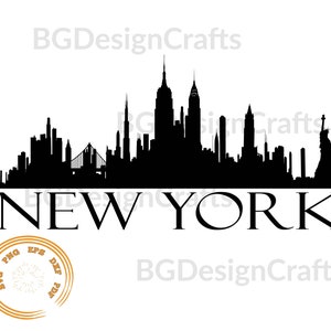 New York SVG, New York Skyline svg, New York City Png, New York silhouette, Eps, NYC Clipart