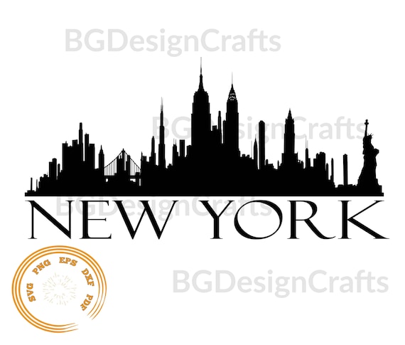 New York SVG, New York Skyline svg, New York City Png, New York silhouette, Eps, NYC Clipart