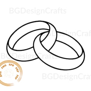 Wedding Rings#2 Wedding Rings SVG, Rings svg, Wedding svg, eps, dxf, png, cut file