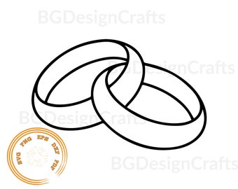 Trauringe #2 Trauringe SVG, Ringe svg, Hochzeit svg, eps, dxf, png, Datei schneiden