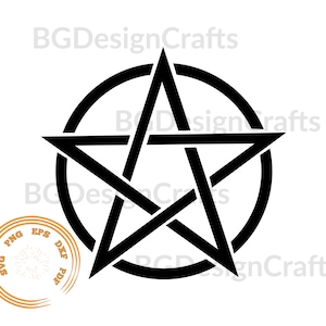 Pentagram SVG,  Pentagram Cut Files, Star Pentagram Vector Files, Pentagram Clipart